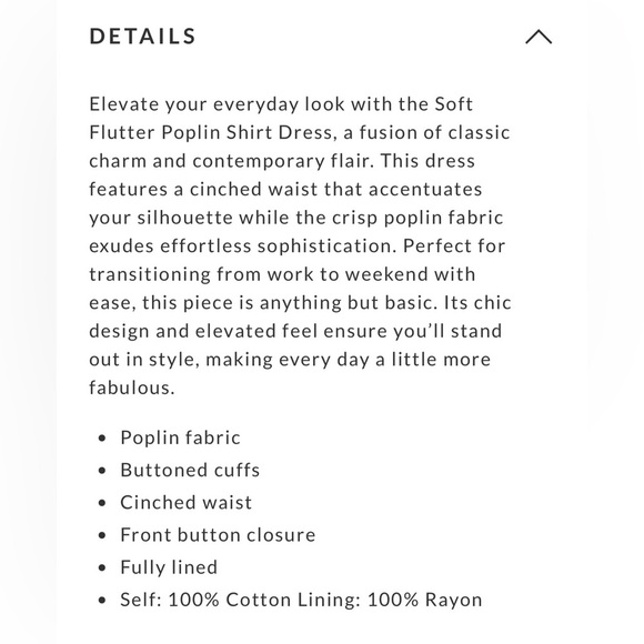 Vici-NWOT-Soft Flutter Poplin Dress - Picture 5 of 6